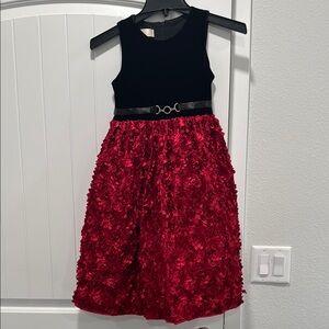 Elegant Black and Red Kids Formal Dress